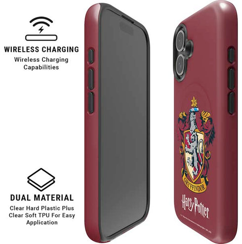 Wizarding World Harry Potter Gryffindor House Crest iPhone 16 Plus Magsafe Impact Case